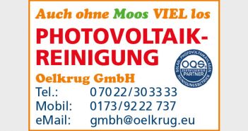 Ölkrug Photovoltaik-Reinigung